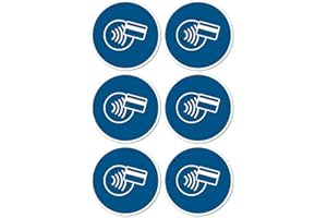 HAVATI NFC pago aceptado – según DIN EN ISO 7010 / ASR A1.3 – Pegatinas de 5 cm de diámetro – 6 unidades