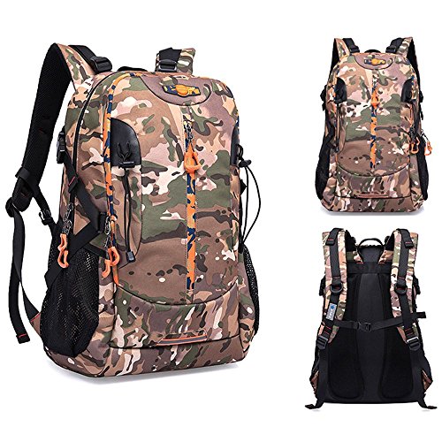 KaKa Rucksack Trekkingrucks  cke Herren Schultertasche Reiserucksack 40L f  r Trekking Reisen Wandern Camouflage