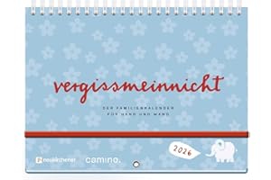 vergissmeinnicht 2026 - Der Familienkalender für Hand und Wand