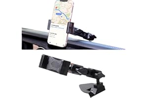 RERPRO Handyhalterung für Jeep Wrangler JL 2/4-Türer 4XE Gladiator JT Armaturenbrett-Handyhalterung, Innenzubehör, 360° verstellbar, Armaturenbrett, Smartphone-Halterung, 1 Set Clip