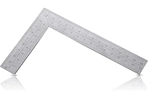 AJCOTAHM L Shaped Ruler Right Angle Framing Square Ruler 4 Inch by 6 Inch -90 Degree Stainless Steel for Carpenter Engineer Woodworking Framing Measuring Tools