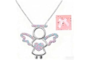 Humairc Einschulung Jungen Mädchen Geschenk Bunten Schutzengel Halskette Schulkind 2025 Schultüte Füllung Schulanfang Glücksbringer Plus Grußkarte Geschenkbox