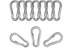 MissZM, llavero de acero inoxidable para mochila al aire libre, camping, senderismo, niños, viajes, pesca, impermeable, resistente al óxido, resistente, multifuncional (10, M4)