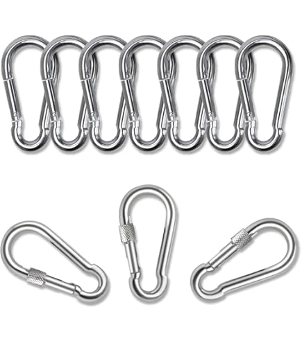 Metagio S - 20 Moschettoni In Acciaio Inox Tipo S Con Moschettone