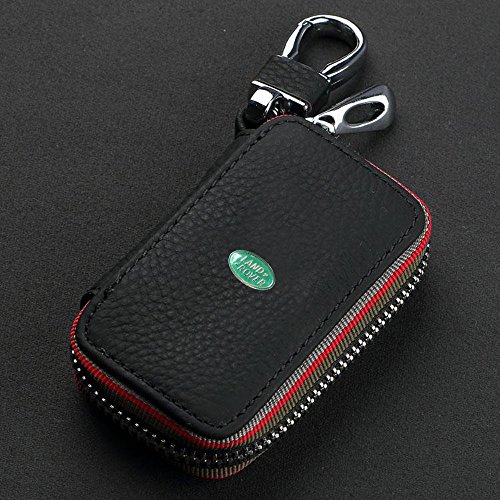 Preisvergleich Produktbild OPAYIXUNGS Leder-Auto-Schlüsselhalter-Kasten Schlüsselanhänger Münzen-Geldbeutel Land Rover logo