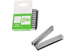 SAGASAVE U Type Staples 12mm Staples Heavy Duty Universal Standard Nails for Decoration, Carpentry, Furniture, Billboards (1 Box, 1000Pcs/ Box)