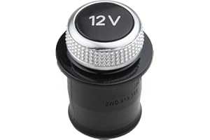 Effitnee 12V Cigarette Lighter Cover Chrome Compatible With Audi A3 A4 A5 Q2 Q3 Q5 Q7 R8 Cigarette Lighter Plug 4H0919311 8W0919311 Car Power Port Outlet