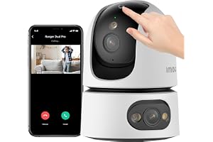 Imou 6MP Dual Security Camera for Home with Call Button, HD 2K Indoor Baby Monitor w/Color Night Vision/ 2 Way Audio/Human AI Detection Tracking, Dual Band Wi-Fi6 CCTV Pet Home Camera Works w/Alexa