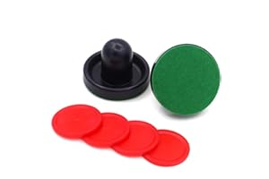 TOYMYTOY Airhockey Pushers Pucks Set, 2 Drücker + 2 Lints + 4 Dunkelblau Pucks