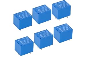 6 stycken DC 12 V spole SPDT 5 stift mini PCB effektrelä JQC T73 JQC-3FF-S-Z