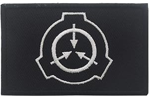 TOPPATCH SCP Foundation Patch Special Containment Procedures Foundation Logo Embroidered Morale Badge Armband Emblem Gift for Military Caps Backpack Coat,Vest (Black)
