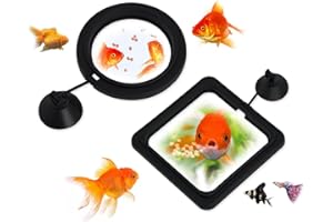 SCSpecial Fish Feeding Ring 2 Pieces Aquarium and Tank Floating Rings Food Feeders with Suction Cup (Black)