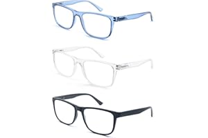 MODFANS Occhiali da Lettura Uomo Donna Rettangolari con Custodia