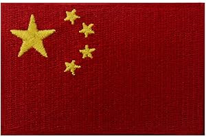 EMBTAO Bandera de la República Popular China Chino Emblema nacional Parche Bordado de Aplicación con Plancha