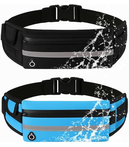 Marsupio Unisex Impermeabile In Nylon | 3 Scomparti Cinghia Regolabile Per Viaggi E Sport | Arancione