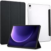 Coverzone Samsung Galaxy P610 ile uyumlu Tab S6 Lite 10.4 Şeffaf Arka Kapak Smart Cover Katlanabilir Standlı Darbe Emici Koru