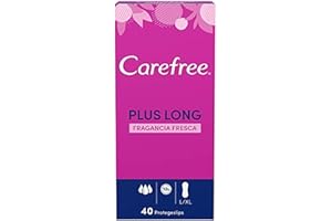 Carefree Plus Long Protector Fragancia Fresca 40 Uds