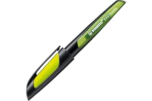 Schulfüller mit Anfänger-Feder A - STABILO EASYbuddy in schwarz/limette - blau (löschbar) - inkl. Patrone