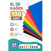 100 ADET A4 Elişi Kağıdı Karışık Renk