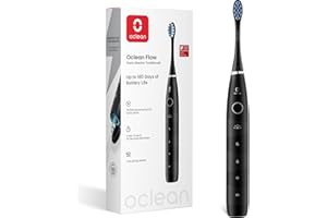 Oclean Elektryczna szczoteczka do zębów Flow, 180 dni pracy baterii Sonic Electric Toothbrush do podróży, 5 trybów pracy, szczoteczka soniczna z IPX7, wodoszczelna, do 2-minutowego timera, mycie zębów
