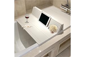CLXRZM Vassoi Vasca da Bagno, Pieghevole Copertura for Vasca Antipolvere Copri per Casa Isolamento Conservazione Staffa PVC, White (Taglia : 75cm x 170cm x 0.7cm)