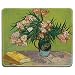 Produktbild Mauspad aus Naturkautschuk, mit berühmten Kunstmalerei von Oleanders von Vincent Van Gogh – genähte Kanten, 22,9 x 17,8 cm