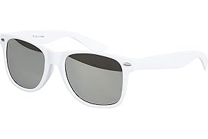 Balinco Lunettes de soleil Nerd UV400 CAT 3 CE Rubber style rétro Lunettes vintage unisexes avec charnière à ressort pour femmes et hommes (différentes)