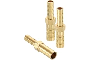 sourcing map 3pcs 6mm to 4mm Brass Hose Barb Fitting Metals Splicer Mender