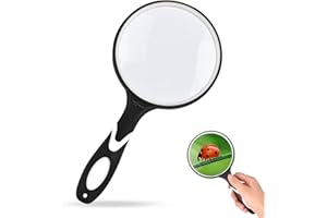 Cuayaes Lente Ingrandimento Professionale，Lente di Ingrandimento per Lettura 6X Diametro 100mm,Lente d'Ingrandimento ad Alta Risoluzione per la Lettura e l'osservazione degli Insetti