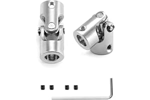 QWORK 2 Stück 8mm bis 8mm Metallwellenkupplung Motoranschluss Universalgelenk,Universal Joint Wellenkupplung