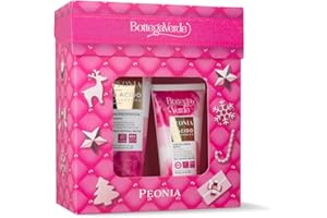 Bottega Verde - Cofanetto Regalo Peonia e Acido Ialuronico, con Bagnodoccia 200 ml e Crema Mani 75 ml, Vegano, Profumo Fiorito e Idratazione, Idea Regalo
