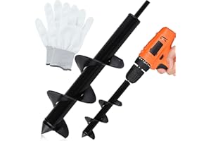 LEONTOOL Garden Auger Drill Bit for Planting 3"x12" Garden Ground Earth Spiral Drill Bit and Bulb Planter Tool for 3/8" Hex Drive Drill, for Post Hole Digger Bulb Bedding Digging Plant Rapid Planter