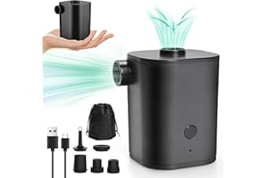 Gonfleur Electrique, YIDOMDE Pompe Matelas Gonflable 2 in 1 Pompe à Air Électrique Gonfleur Dégonfleur 2500 mAh avec 5 Buses pour Piscine Gonflable Bateau Camping Matelas de lit Sac sous Vide