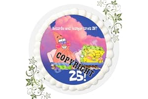 ich Fondant Tortenaufleger Tortenbild Geburtstag Spongebob BUNT 25er Geburtstag