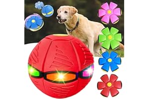 HICCVAL Jouet pour animal de compagnie - Balle soucoupe volante pour chien, jouet soucoupe volante, jouet soucoupe volante, balle soucoupe volante pour animaux de compagnie - six lumières
