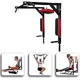 CCLIFE Multigriff Klimmzug Wandmontage Dip Station 2in1 Pull Up Bar Klimmzugstange Wand Belastbarkeit bis 200 kg Fitnessgerät