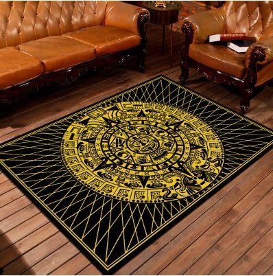 Sundian Simple door, living room, bedroom, kitchen, bathroom, floor mat,60*90 cm,Golden Totem