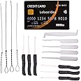 Loboo Idea 15-Piece Lock Pick Tools - Credit Card Style Lock Pick Set & Broken Key Extractor Kit for Locksmiths & Beginners