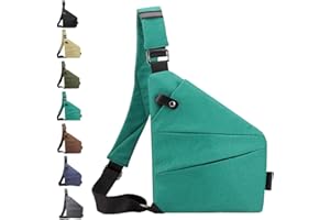 Kavjizy Unisex Anti Theft Sash Sling Crossbody Bag, Wander Plus Anti Theft Bag, Personal Flex Bag, Anti Theft Crossbody Bag Women, Waterproof Casual Anti Theft Sling Bag for Men/Women