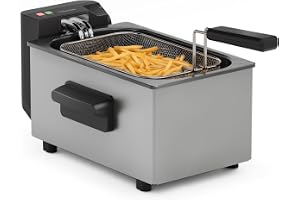 Tristar Fritös, 3 L, cool zon, justerbar termostat upp till 190 °C, diskmaskinssäkra delar, visningsfönster, sladdförvaring