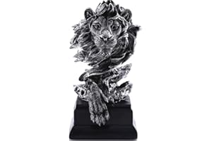 H&W Lion Statue, Resin Sculptures for Men, Splitter Lion Figures, Abstract Art Statue, Collectable Figures for Home, Office, Living Room, Bookshelf, Table, Desk, House Warming Decor