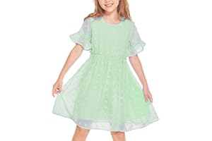 Flypigs Kleid Mädchen Festlich Hochzeit Party Kurzarm Sommer Freizeitkleid Prinzessin Chiffon Kleider Kinder Teenager Kleidung 3-12 Jahre