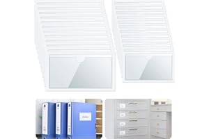 NAEBRO 24Pcs Plastic Card Sleeves Clear 10 * 6cm/5 * 7cm Self-Adhesive Pocket Index Card Pockets Business Card Pockets Waterproof Index Card Holder for Organizing and Protecting Photos Labels (2 Sizes)