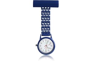 OMCGG Nurses Fob Watch, Alloy Quartz Movement Doctor Pocket Watches Easy Read Lapel Pin Watch Glow in The Dark Clip-on Hanging Pendant Brooch for Nurse Doctor