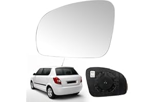 SOEKODU Cristal de Espejo reemplazar para Skoda fabia 2007-2014, Retrovisor Exterior Ajustable Adecuado, Lente de Marcha Atrás (für Fabia-Lzquierda)