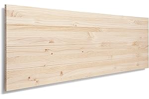 SUENOSZZZ-ESPECIALISTAS DEL DESCANSO Cabecero de Cama de Madera TREVINCA Color Crudo para Pared. Cabecero de Tablas Horizontales. Estilo Vintage, para Camas de 90 y 105