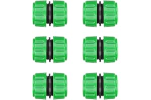 CaLeQi Hose Repair Connector Extender for Join 1/2 inch Garden Hose Pipe Quick Repair Connection 6pcs