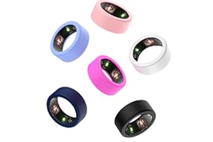 FloralGrace 6 Pezzi Smart Ring Protector Anti Graffio Silicone Ring Cover Compatibile con Oura Ring Gen 3/Ultrahuman Ring Air/Galaxy Ring für 6-13 Größen