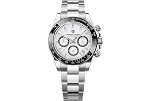 PAGRNE DESIGN Pagani Design Orologio da uomo in vetro zaffiro, cronografo in acciaio inox, impermeabile, luminoso, movimento giapponese, orologio al quarzo da uomo…