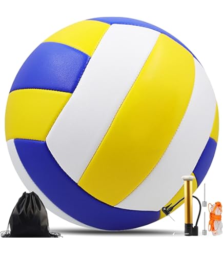 Pallone Da Pallavolo Ufficiale Misura 5 - In PVC Morbido, Per Indoor E Beach Volley, Per Principianti E Giovani
